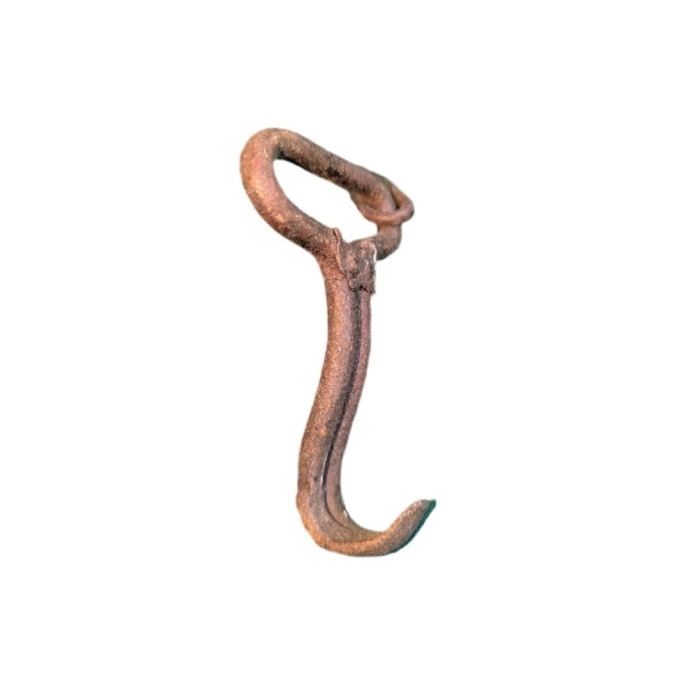 Antique Forged Iron Hook & Nail